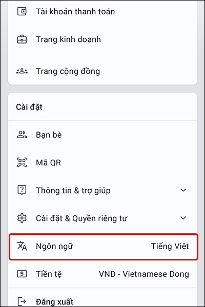 Cách thay đổi ngôn ngữ giao diện Hahalolo trên điện thoại