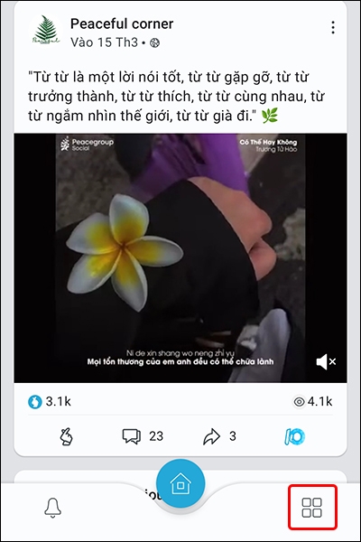 Cách tắt tiếng video trên bảng tin khi truy cập vào ứng dụng Hahalolo
