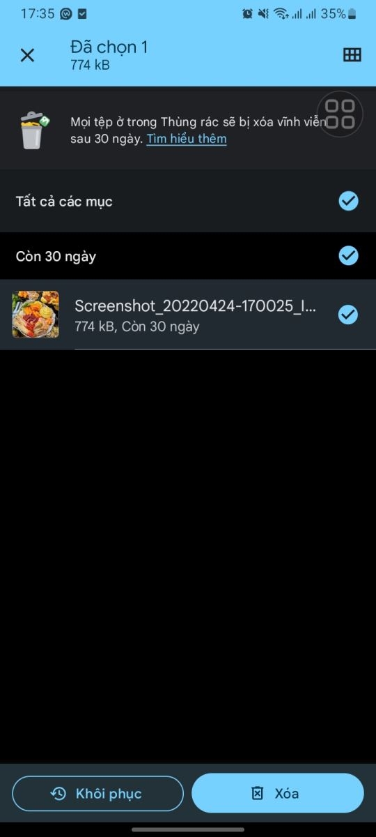 Cách phục sinh hình họa vẫn xóa vĩnh viễn bên trên Android - 2
