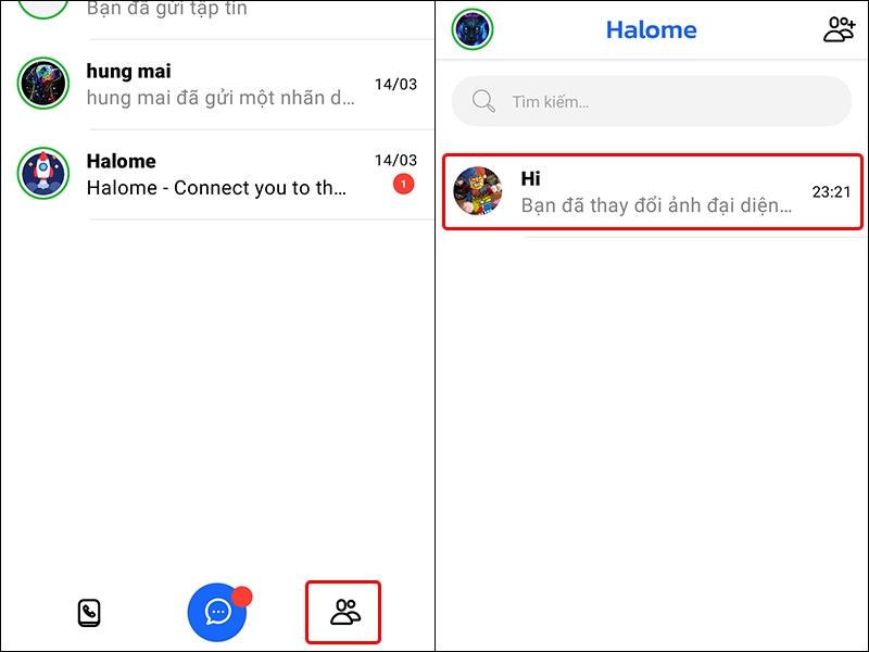 Cách thay đổi ảnh đại diện nhóm Halome bằng điện thoại
