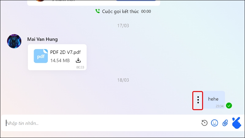 Cách chỉnh sửa tin nhắn đã gửi trên ứng dụng Halome bằng máy tính