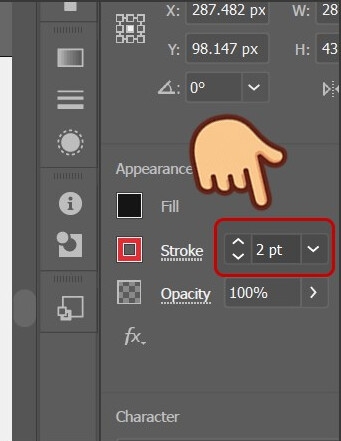 Cách tạo viền chữ trong AI với Stroke (Bước 4)