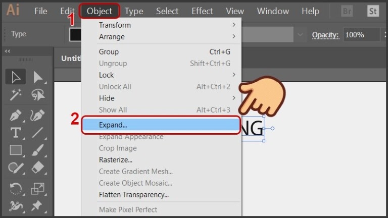 Cách tạo viền chữ trong Ai với Offset Path (Bước 2)