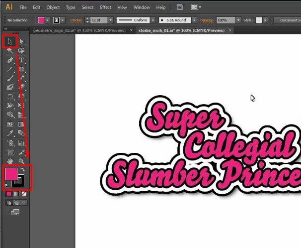 Cách tạo viền chữ trong Ai với Offset Path (Bước 6)