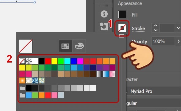 Cách tạo viền chữ trong AI với Stroke (Bước 3)