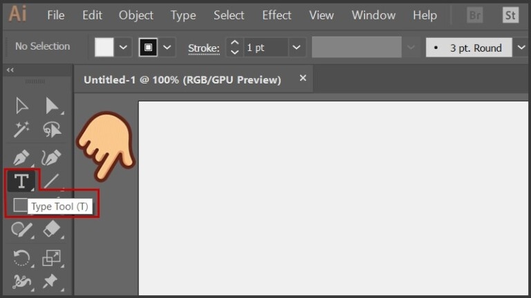 Cách tạo viền chữ trong AI với Stroke (Bước 1)