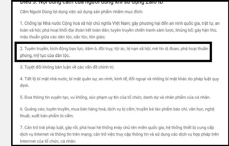 tài khoản Zalo bị khóa 2