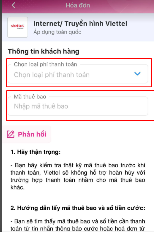 Hướng dẫn thanh toán Internet Viettel qua MoMo trong vòng vài nốt nhạc