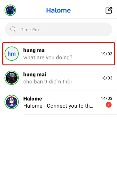Cách đổi tên gợi nhớ trong ứng dụng Halome bằng điện thoại