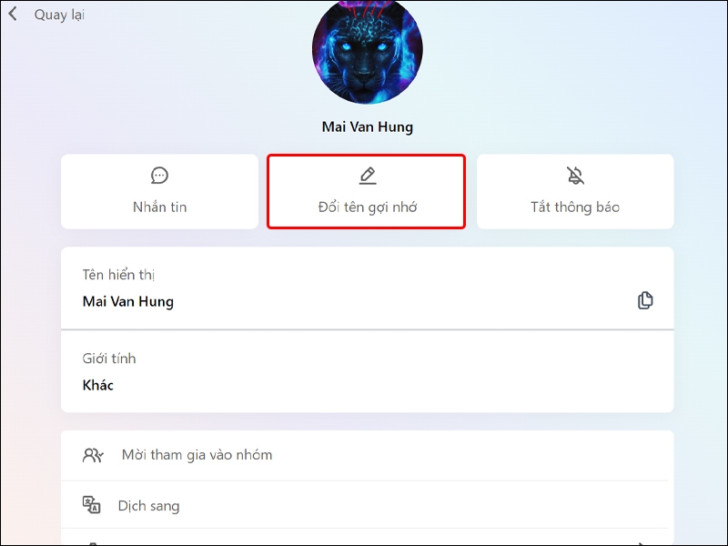 Cách đổi tên gợi nhớ trong ứng dụng Halome bằng điện thoại