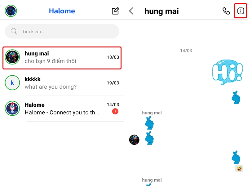 Cách chặn, bỏ chặn liên hệ trên ứng dụng Halome bằng điện thoại