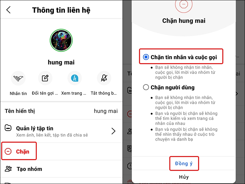 Cách chặn, bỏ chặn liên hệ trên ứng dụng Halome bằng điện thoại