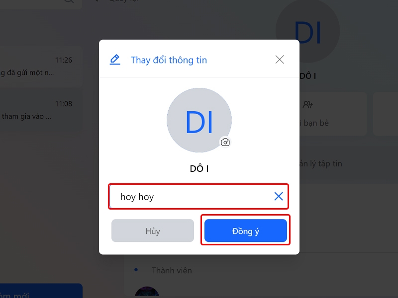 Hướng dẫn thay đổi tên nhóm chat trên Halome bằng điện thoại