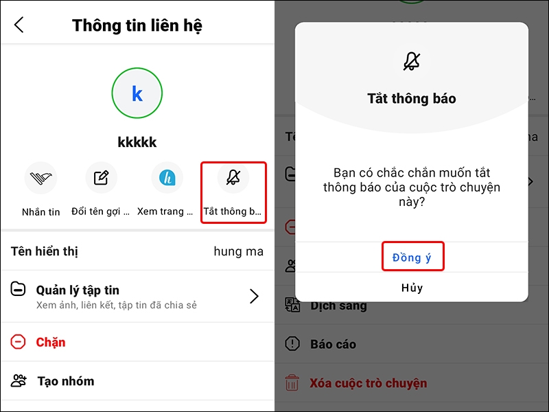 Cách tắt thông báo cuộc trò chuyện trên ứng dụng Halome bằng điện thoại
