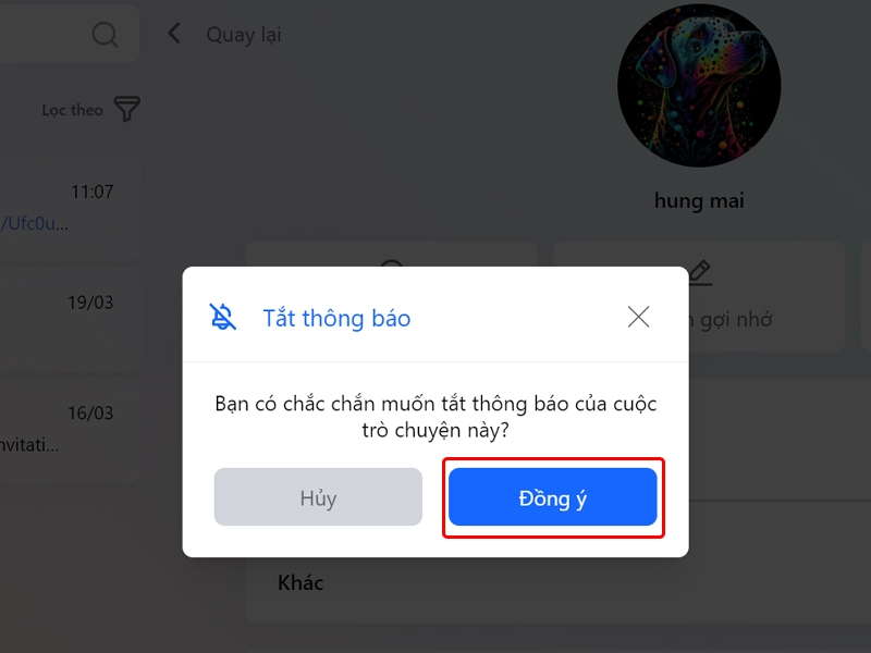 Cách tắt thông báo cuộc trò chuyện trên ứng dụng Halome bằng điện thoại