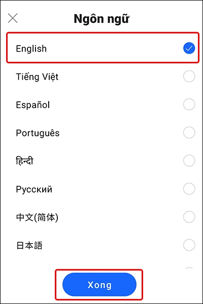 Hướng dẫn cách thay đổi ngôn ngữ trên ứng dụng Halome bằng điện thoại