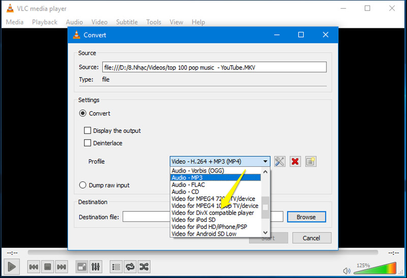 Phần mềm mở file DivX - VLC Media Player