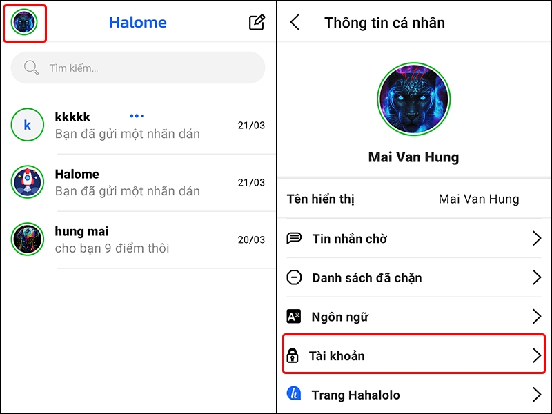 Hướng dẫn xóa tài khoản Halome trên điện thoại