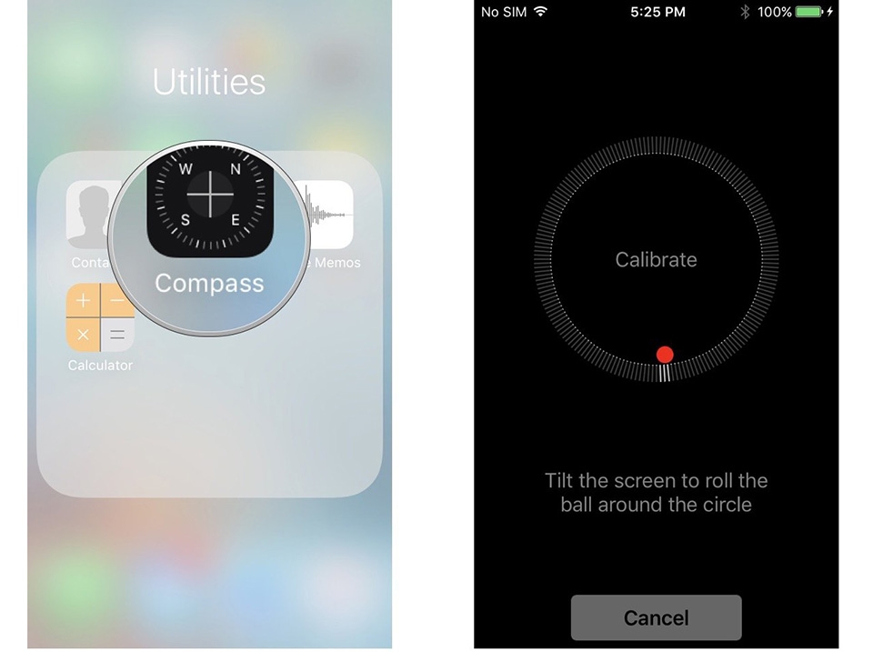 Xem la bàn trên iPhone - Ảnh 02
