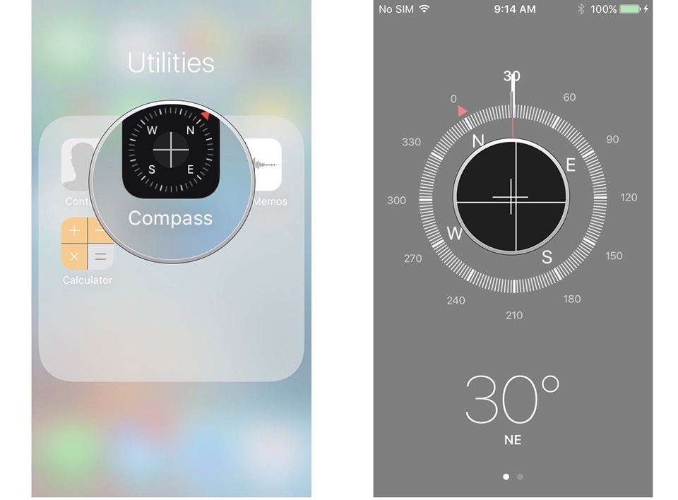 Xem la bàn trên iPhone - Ảnh 03