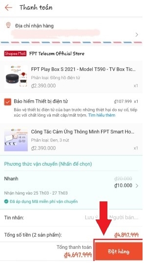 cách đặt hàng trên shopee hình 5