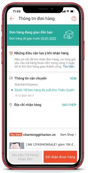 Cách hoàn tiền trên Shopee hình 6