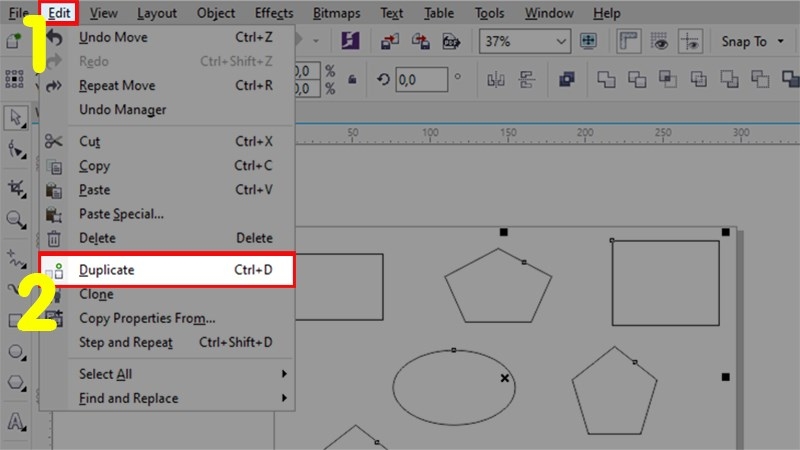 Phím tắt copy trong Corel (7)