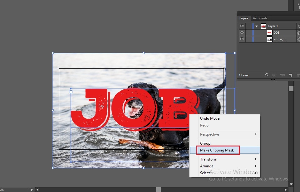 Cách tạo Clipping Mask trong AI