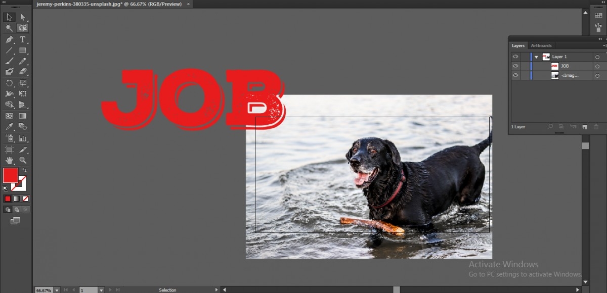 Cách tạo Clipping Mask trong AI (Bước 1)