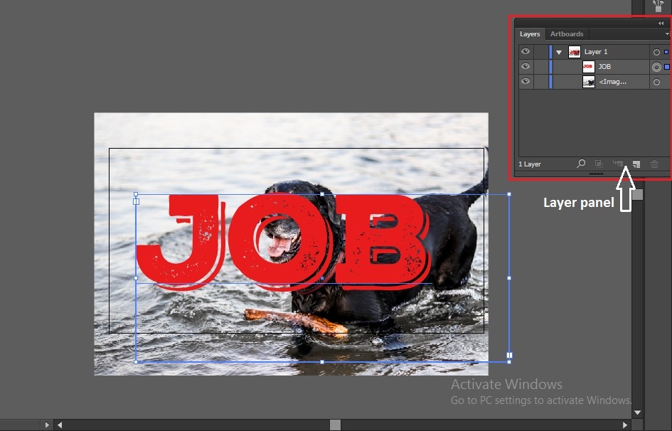 Cách tạo Clipping Mask trong AI (Bước 2)