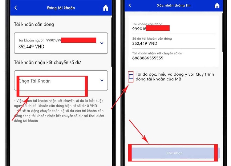 Hướng dẫn cách xóa tài khoản MB Bank (Ảnh 6)
