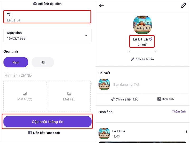 Hướng dẫn đổi tên người dùng trên ứng dụng Mocha