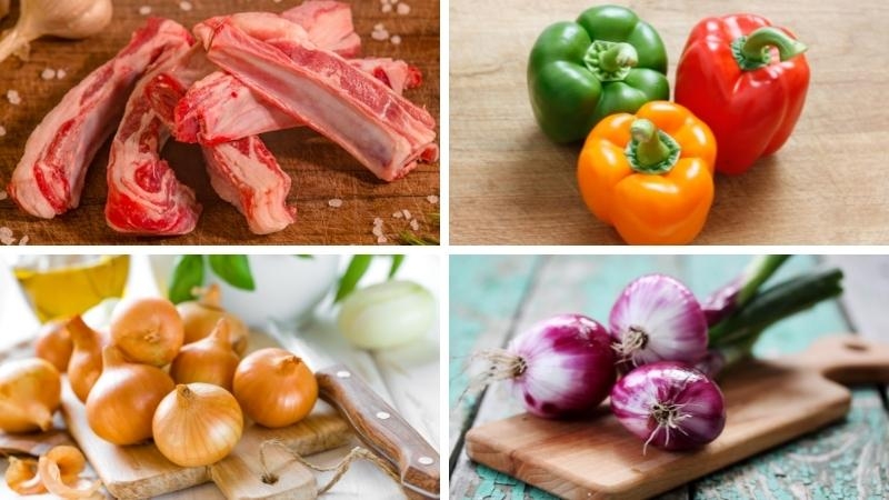 Nguyên liệu làm món sườn xào chua ngọt