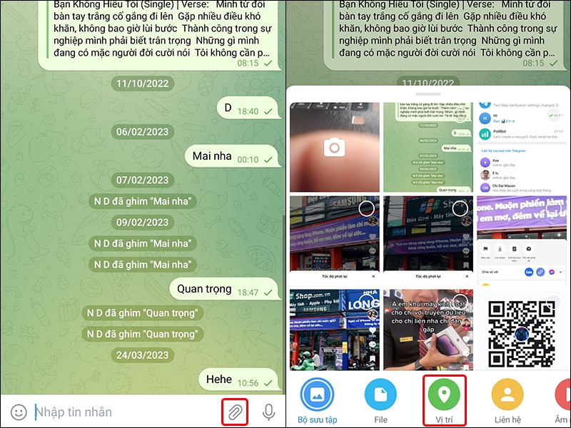 Cách chia sẻ vị trí của bạn trên ứng dụng Telegram