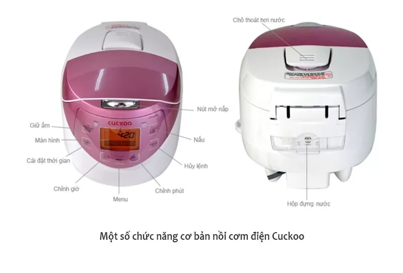 Nồi cơm Cuckoo hỗ trợ tính năng hẹn giờ