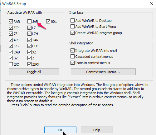 Cách tạo file ARJ (Bước 3)