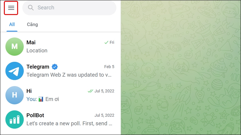Cách thay đổi ảnh đại diện trên ứng dụng Telegram bằng máy tính