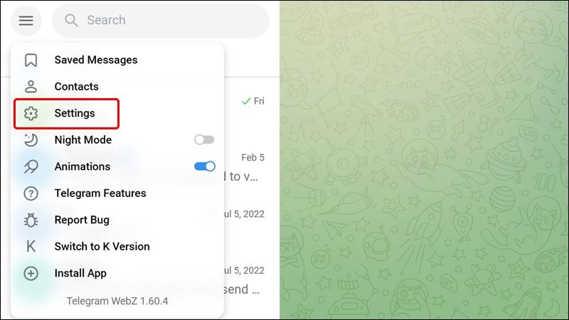 Cách thay đổi ảnh đại diện trên ứng dụng Telegram bằng máy tính