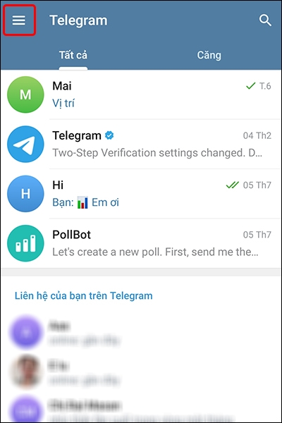 Cách sử dụng chế độ tiết kiệm năng lượng trong Telegram trên điện thoại Android