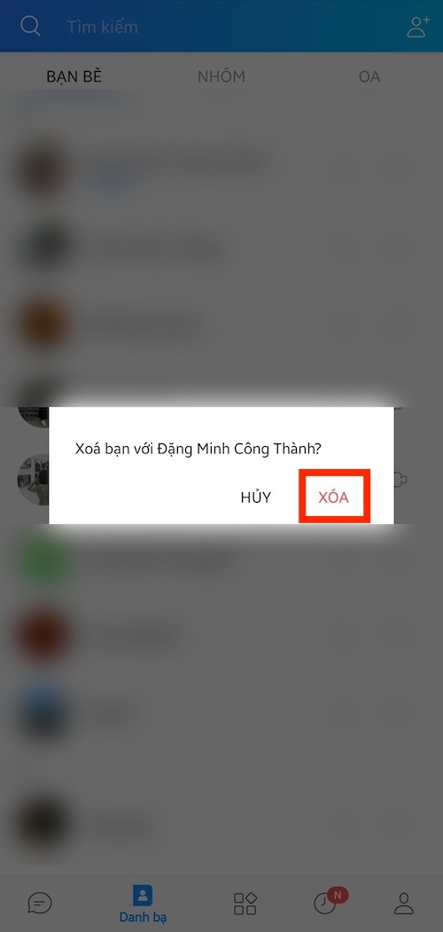 Cách xoá kết bạn trên Zalo cực nhanh chóng bằng điện thoại hình 5