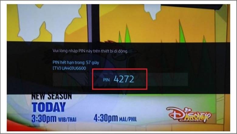 Nhập mã pin trên điện thoại để hoàn tất việc kết nối