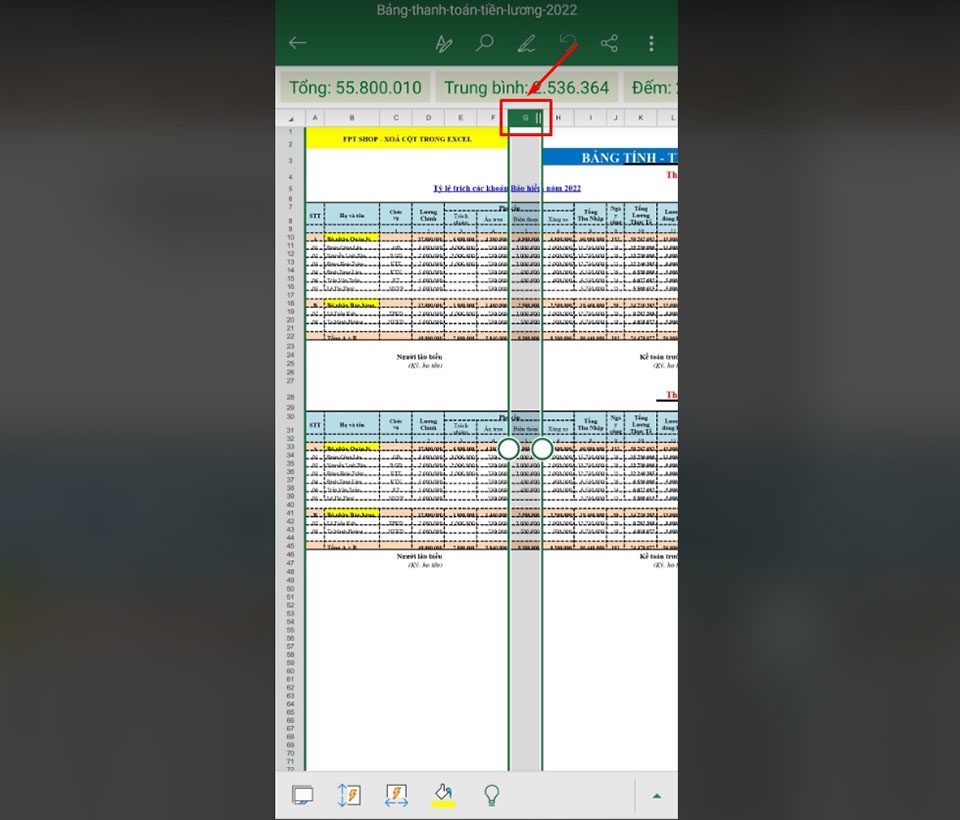 Cách xóa cột trong Excel (18)