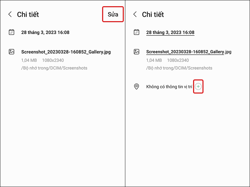 Cách thêm thông tin vị trí vào ảnh trên điện thoại Android