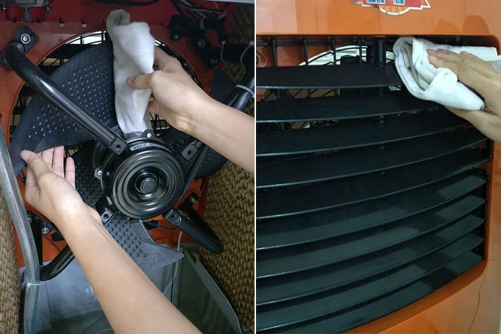 Rút nguồn điện trước khi vệ sinh quạt hơi nước