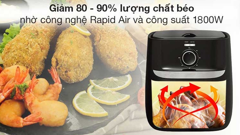 Nồi chiên không dầu Kangaroo sử dụng công nghệ nấu hiện đại