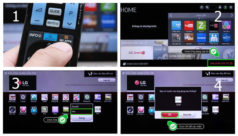 Cách sử dụng nút My APPS trên điều khiển Tivi LG
