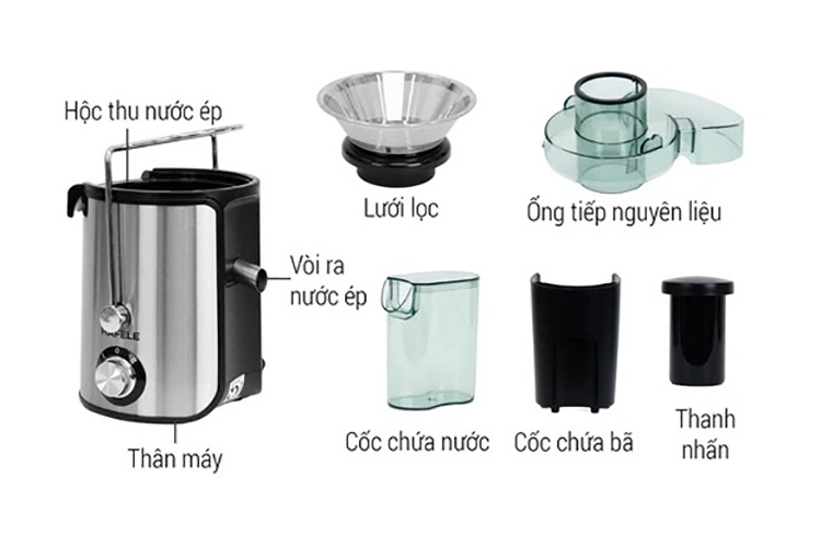 Đánh giá máy ép trái cây Hafele GS-353: Công suất cực lớn, thiết kế nhỏ gọn