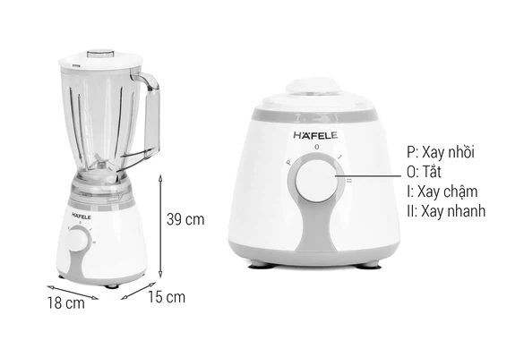 Máy có 2 chế độ xay là mạnh và yếu