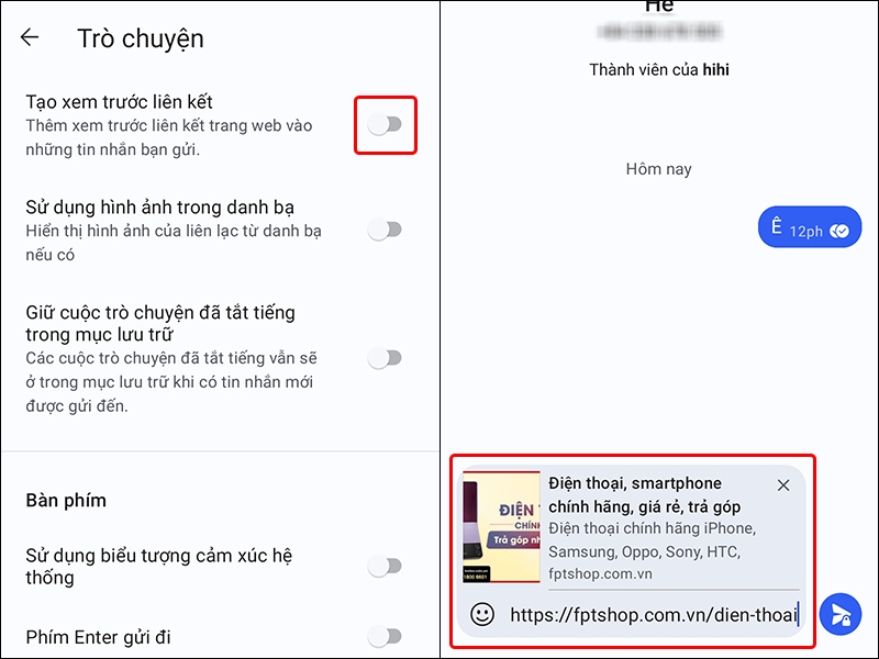 Cách giúp bạn xem trước liên kết trang web trên Signal