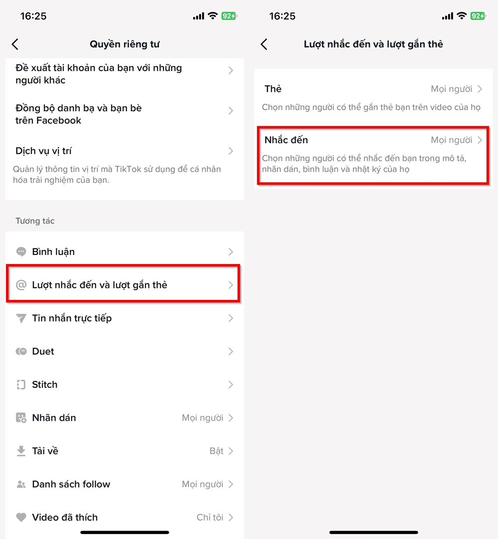 Cách chặn người khác tag vào bình luận trên TikTok 3